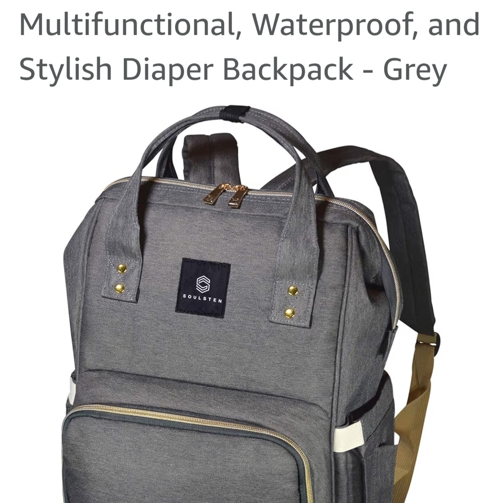 Gray Waterproof Backpack with Padded Straps. I have I Black And 2 Gray